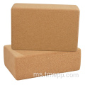 Blok Yoga Cork Natural dan Bata